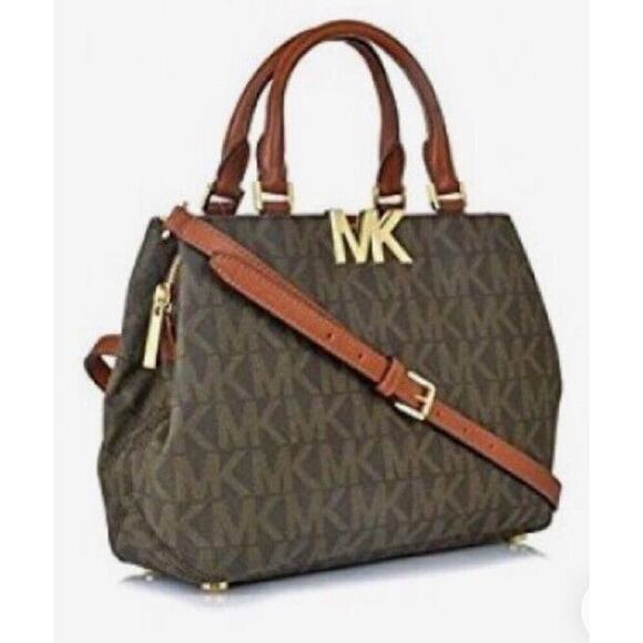 MICHAEL KORS Florence Convertible Satchel Medium Crossbody Shoulder Bag Purse - Picture 1 of 16